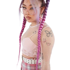 FINESSE Arlene Bubblegum Pop Laced Bralette Tops