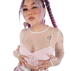 FINESSE Arlene Bubblegum Pop Laced Bralette Tops