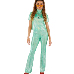 FINESSE Tops Taki Glam Rock Shimmer Top