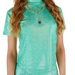 FINESSE Tops Taki Glam Rock Shimmer Top