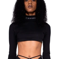FINESSE Honey Turtleneck Crop Top