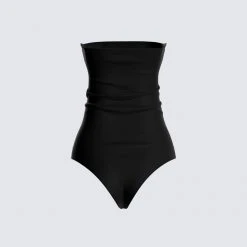 FINESSE Tops Vicky Black Strapless Bodysuit