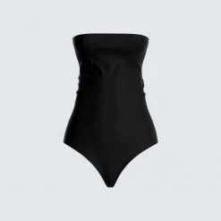 FINESSE Tops Vicky Black Strapless Bodysuit