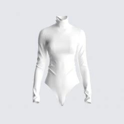 FINESSE Tops Meghan White Backless Bodysuit