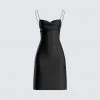 FINESSE Shay Black Satin Dress 1 FINESSE Shay Black Satin Dress