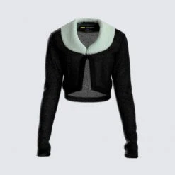 FINESSE Tops Danielle Fur Trim Top