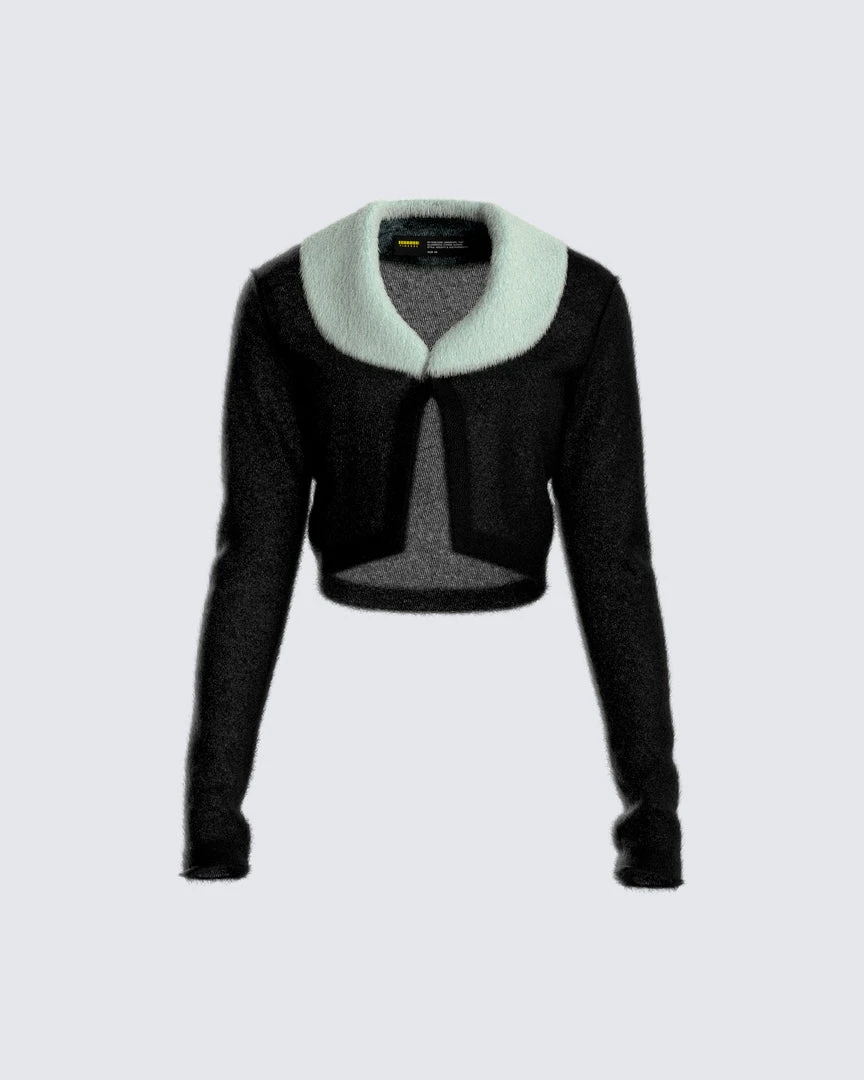 FINESSE Tops Danielle Fur Trim Top 3 FINESSE Tops Danielle Fur Trim Top