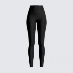 FINESSE Bottoms Allison Black Jersey Legging