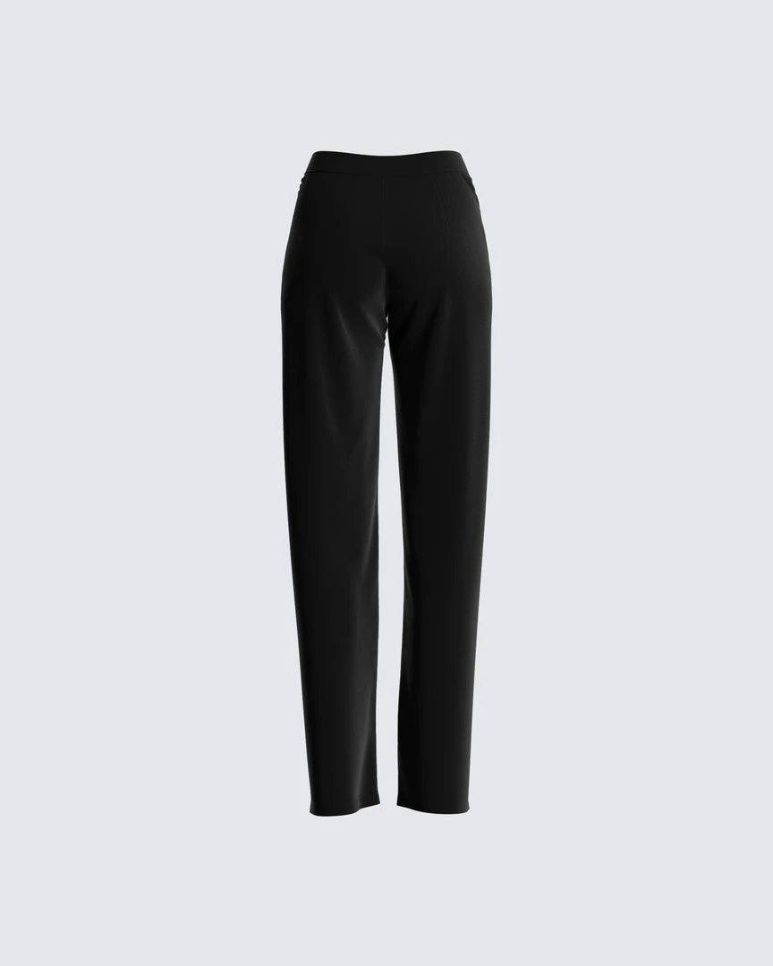 FINESSE Bottoms Addison Black Velvet Pant 5 FINESSE Bottoms Addison Black Velvet Pant