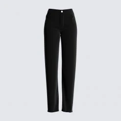 FINESSE Bottoms Addison Black Velvet Pant