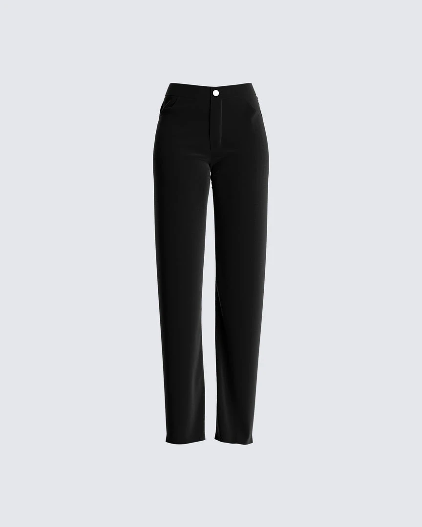 FINESSE Bottoms Addison Black Velvet Pant 3 FINESSE Bottoms Addison Black Velvet Pant