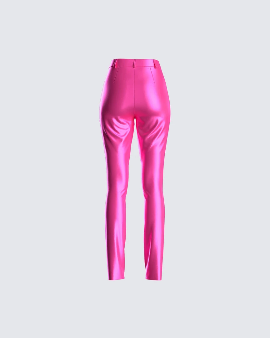 Dios Bottoms Lydia Magenta High Waist Pant 5 Dios Bottoms Lydia Magenta High Waist Pant