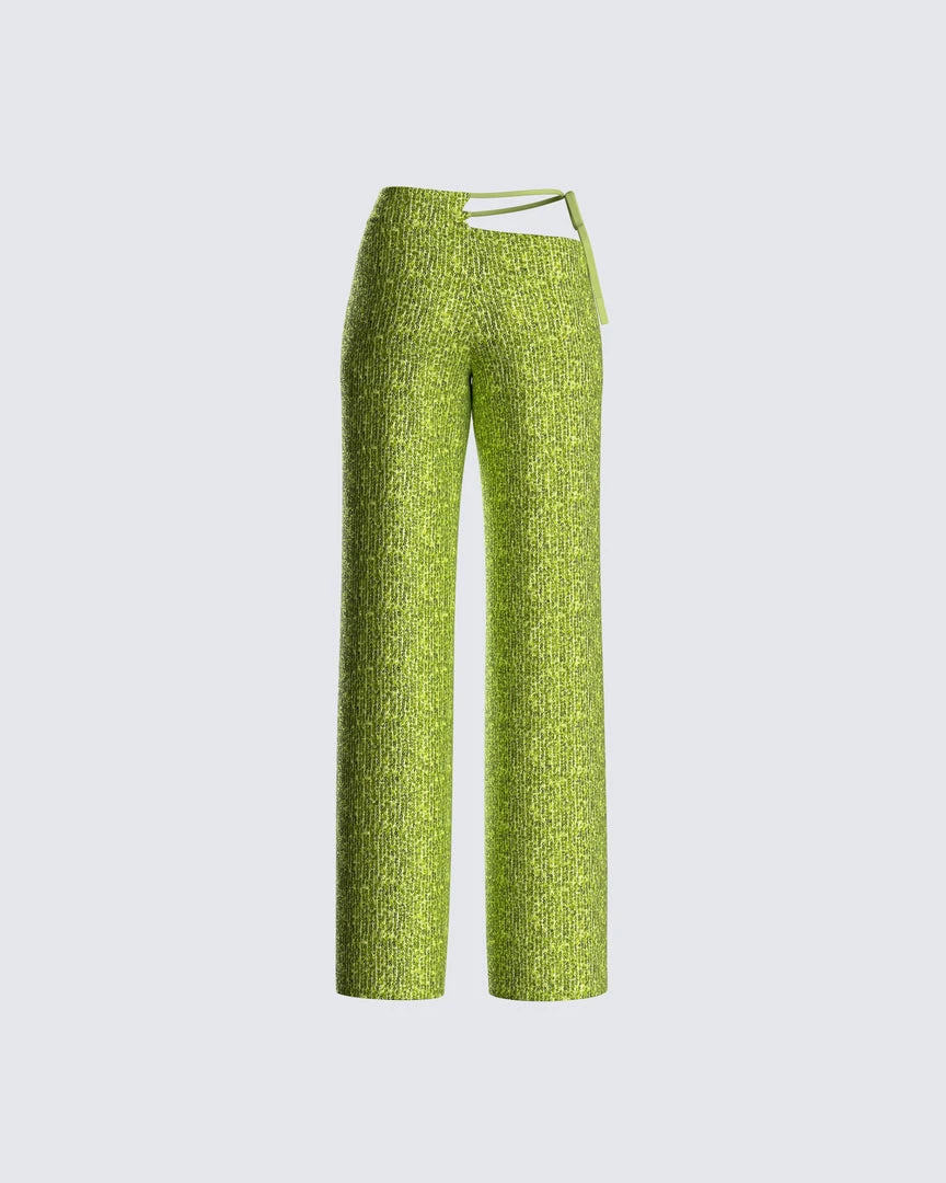 FINESSE Bottoms Mila Lime Sequin Pant 5 FINESSE Bottoms Mila Lime Sequin Pant