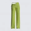 FINESSE Bottoms Mila Lime Sequin Pant