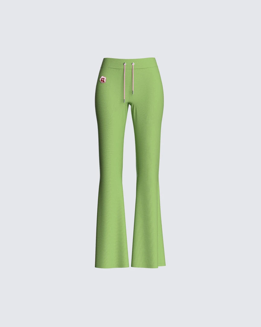 FINESSE Bottoms Emerson Green Flared Pant 3 FINESSE Bottoms Emerson Green Flared Pant