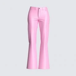 Dios Melanie Pink Straight Leg Pant Bottoms