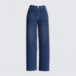 FINESSE Davis Straight Leg Blue Jeans