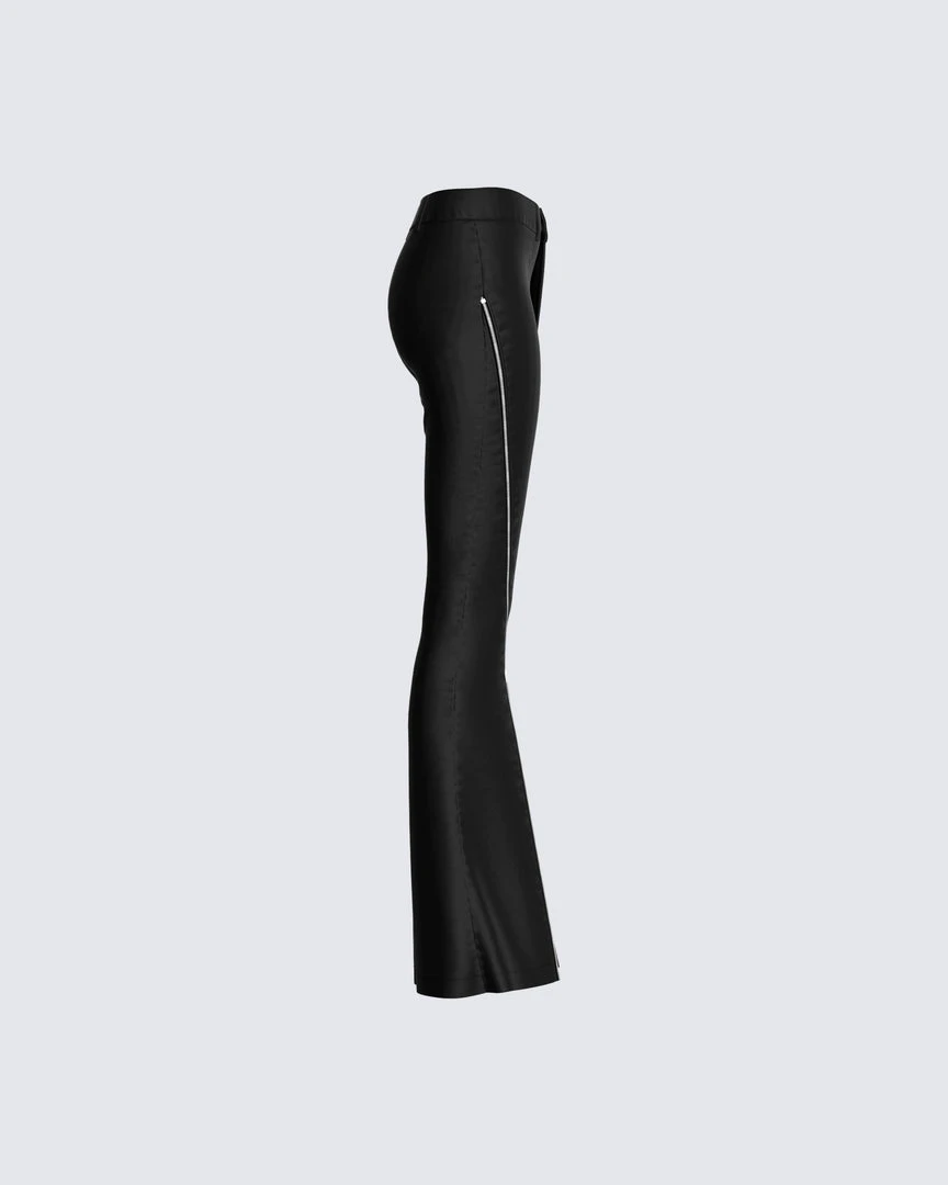 FINESSE Lucia Black Zipper Pant Bottoms 4 FINESSE Lucia Black Zipper Pant Bottoms