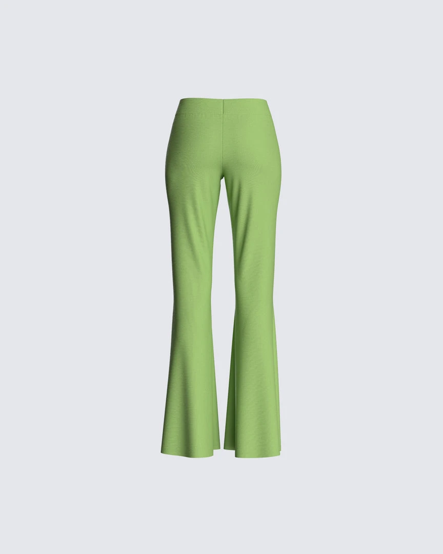 FINESSE Bottoms Emerson Green Flared Pant 5 FINESSE Bottoms Emerson Green Flared Pant