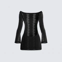 FINESSE Dresses Cindy Black Mini Dress 8 FINESSE Dresses Cindy Black Mini Dress
