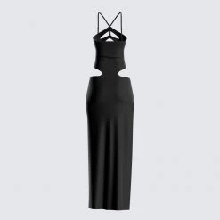 FINESSE Carrie Black Cut Out Dress Dresses