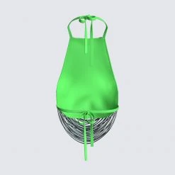 FINESSE Tops Evelyn Green Sequin Top