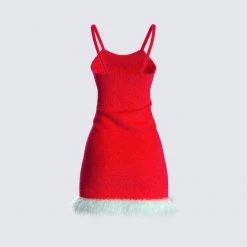 FINESSE Dresses Rocki Red Knit Dress