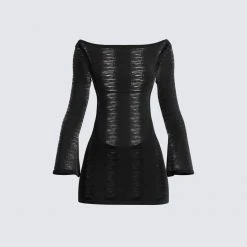 FINESSE Dresses Cindy Black Mini Dress