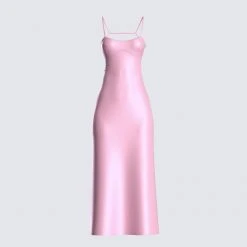 FINESSE Dresses Chrishell Satin Cut Out Midi Dress