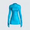 FINESSE Pam Blue Mini Dress & Gloves