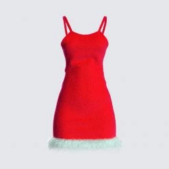 FINESSE Dresses Rocki Red Knit Dress
