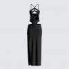 FINESSE Carrie Black Cut Out Dress Dresses