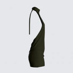 FINESSE Jess Olive Halter Dress Dresses