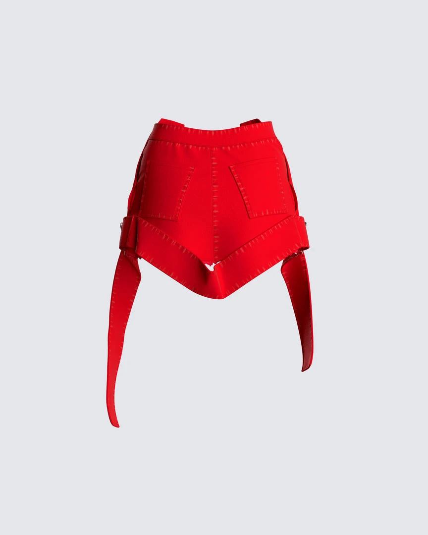 FINESSE Brielle Red Mini Skirt 5 FINESSE Brielle Red Mini Skirt