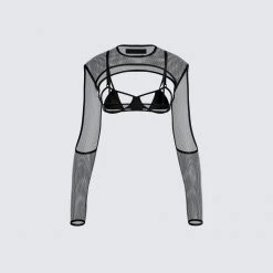 FINESSE Tops Silas Black Bra & Shrug 8 FINESSE Tops Silas Black Bra & Shrug