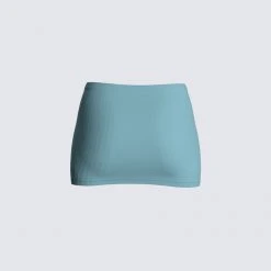 FINESSE Bottoms Jones Blue Mini Skirt