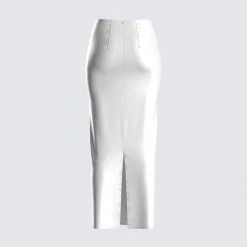FINESSE Bottoms Kenny White Maxi Skirt