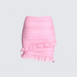 Dios Bottoms Peyton Pink Mini Skirt 8 Dios Bottoms Peyton Pink Mini Skirt