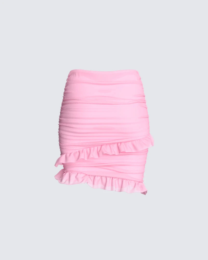 Dios Bottoms Peyton Pink Mini Skirt 5 Dios Bottoms Peyton Pink Mini Skirt