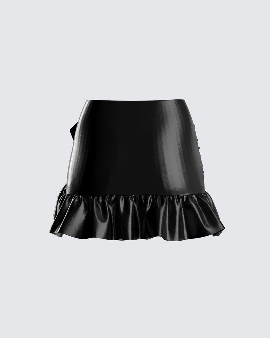 FINESSE Bottoms Lexi Black Leather Skirt 5 FINESSE Bottoms Lexi Black Leather Skirt
