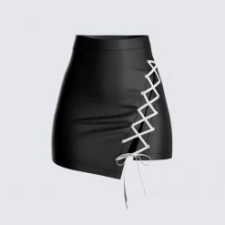 FINESSE Charlie Leather Mini Skirt