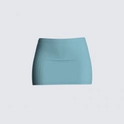 FINESSE Bottoms Jones Blue Mini Skirt