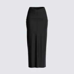 FINESSE Nadia Black V Waist Skirt