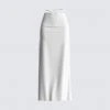 FINESSE Etta White Ruched Back Skirt
