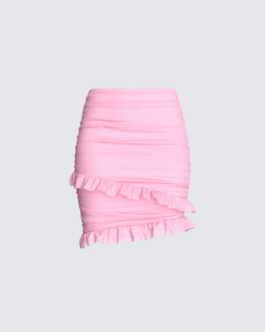 Dios Bottoms Peyton Pink Mini Skirt 3 Dios Bottoms Peyton Pink Mini Skirt