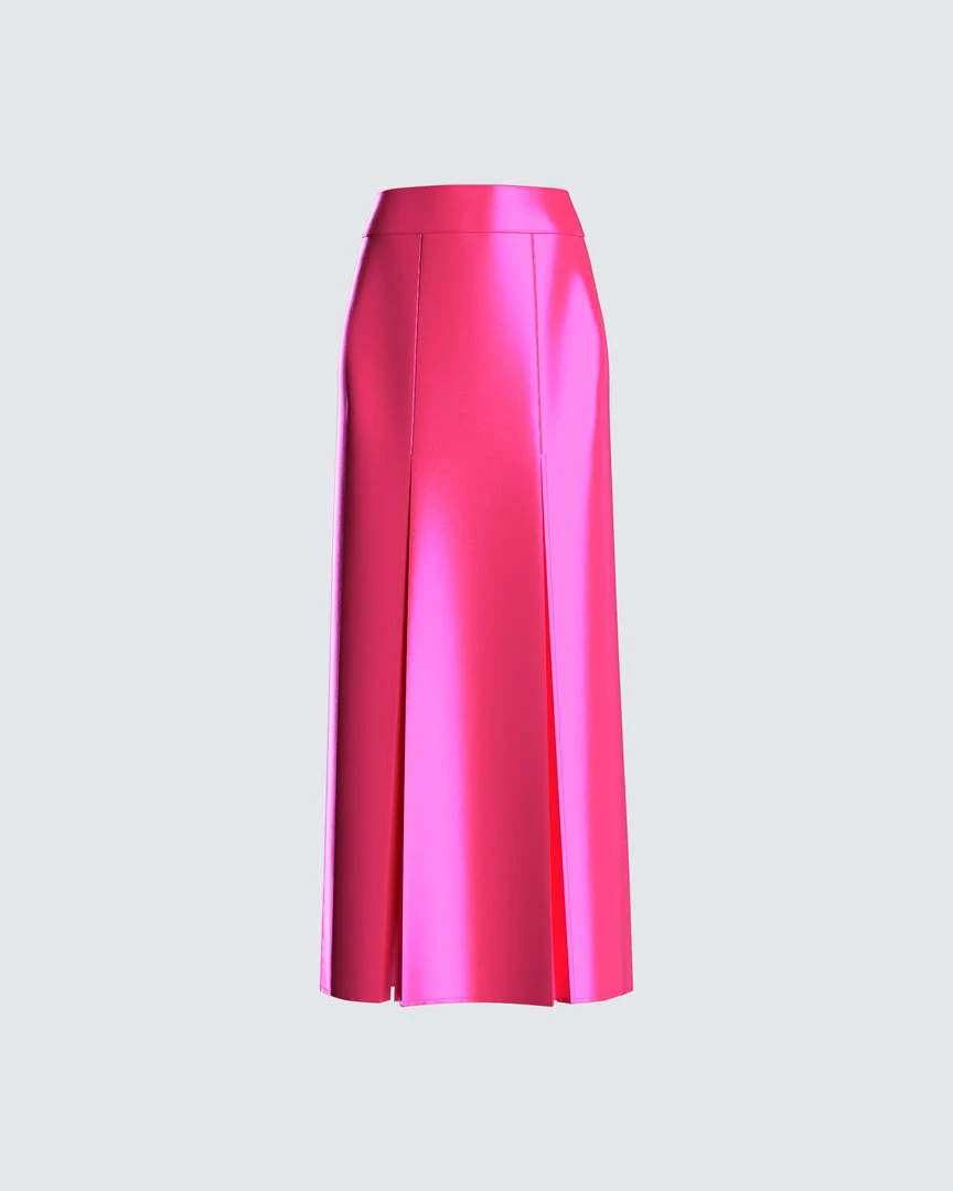 FINESSE Bottoms Diana Satin Pleated Maxi Skirt 3 FINESSE Bottoms Diana Satin Pleated Maxi Skirt