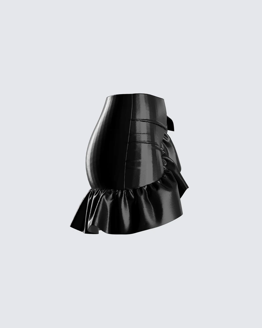 FINESSE Bottoms Lexi Black Leather Skirt 4 FINESSE Bottoms Lexi Black Leather Skirt