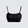 FINESSE Allison Black Jersey Crop Top