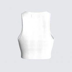 FINESSE Thea White Jersey Tank Tops