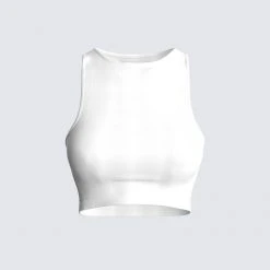 FINESSE Thea White Jersey Tank Tops